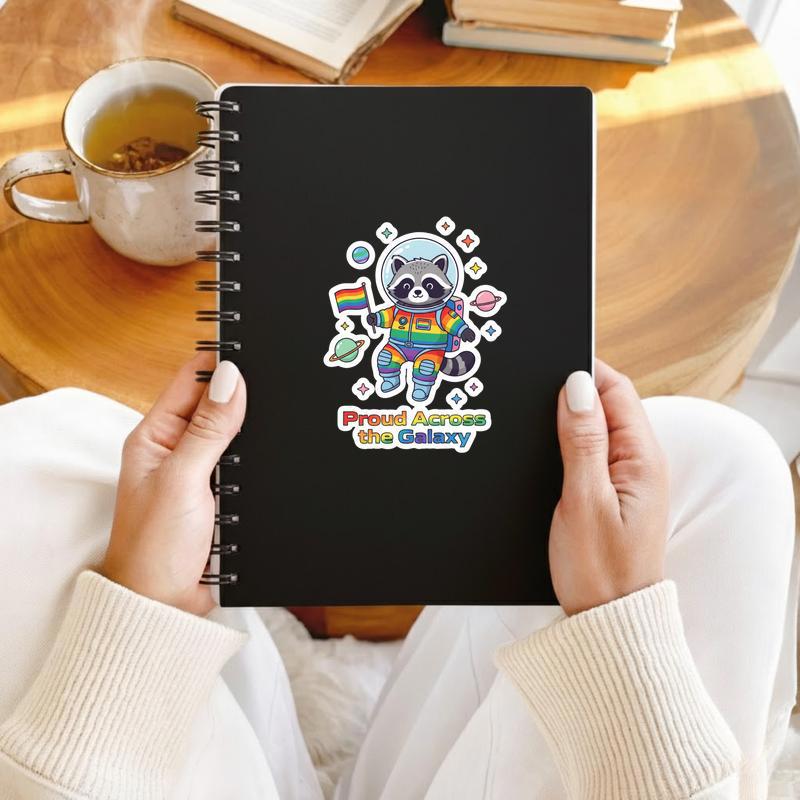Pride Raccoon Space Explorer Sticker Pride Raccoon Space Explorer Sticker