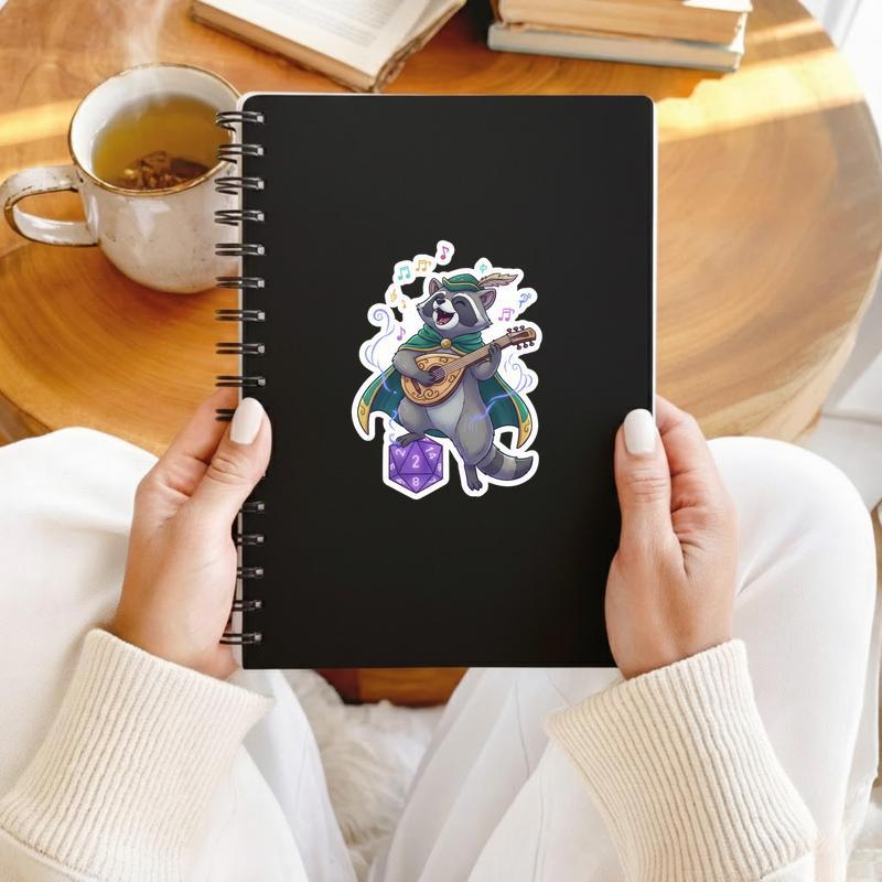 Raccoon DnD Bard Sticker