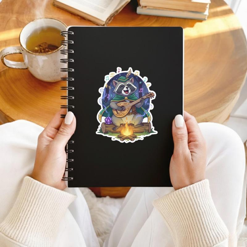 Raccoon DnD Bard Performance Sticker