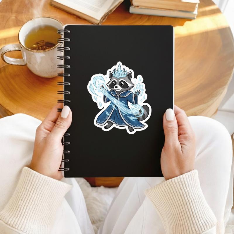 Raccoon DnD Sorcerer Of Ice Sticker Raccoon DnD Sorcerer Of Ice Sticker