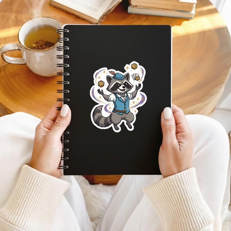 Raccoon DnD Trickster Sticker Raccoon DnD Trickster Sticker