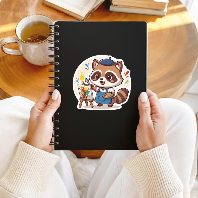 Raccoon Dog Artist Sticker Raccoon Dog Artist Sticker