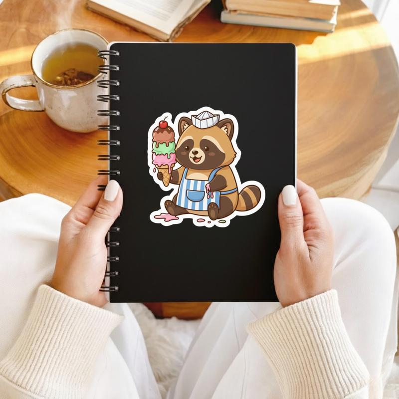 Raccoon Dog Ice Cream Seller Sticker Raccoon Dog Ice Cream Seller Sticker