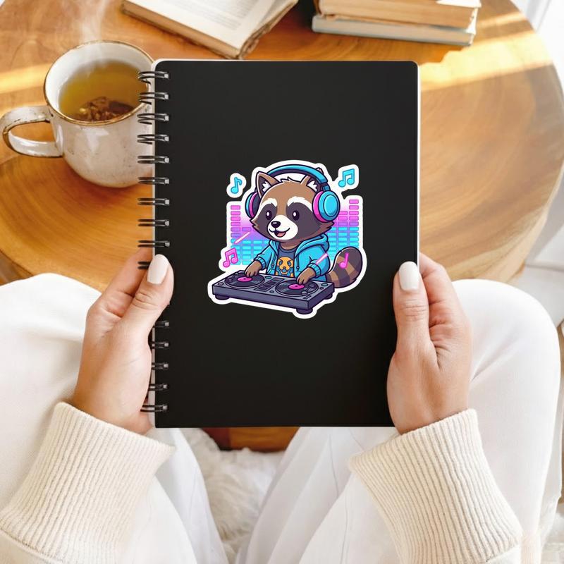 Raccoon Dog Music DJ Sticker
