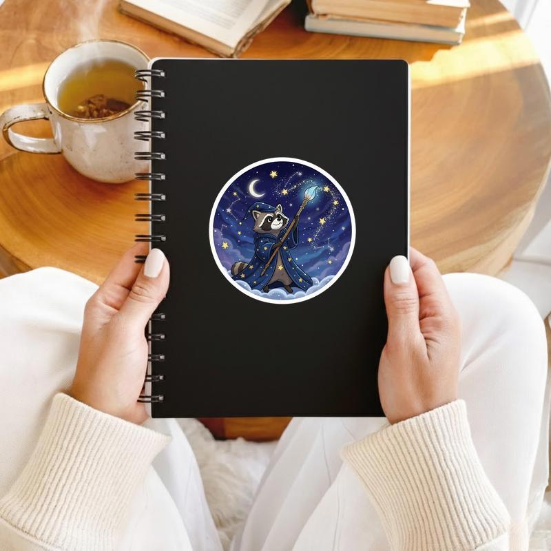 Raccoon Dog Painter Of Stars Sticker