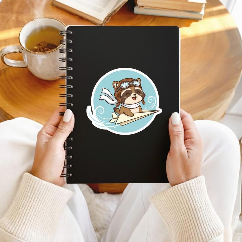 Raccoon Dog Pilot Sticker