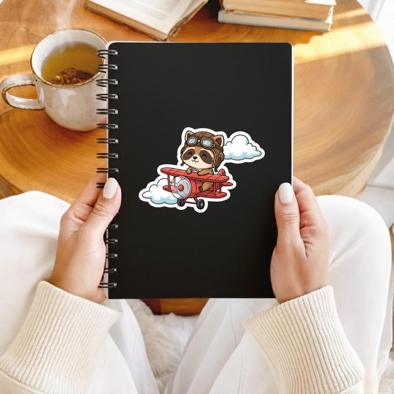 Raccoon Dog Pilot Dreamer Sticker