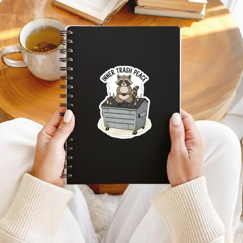 Raccoon Dumpster Meditation Vibes Sticker