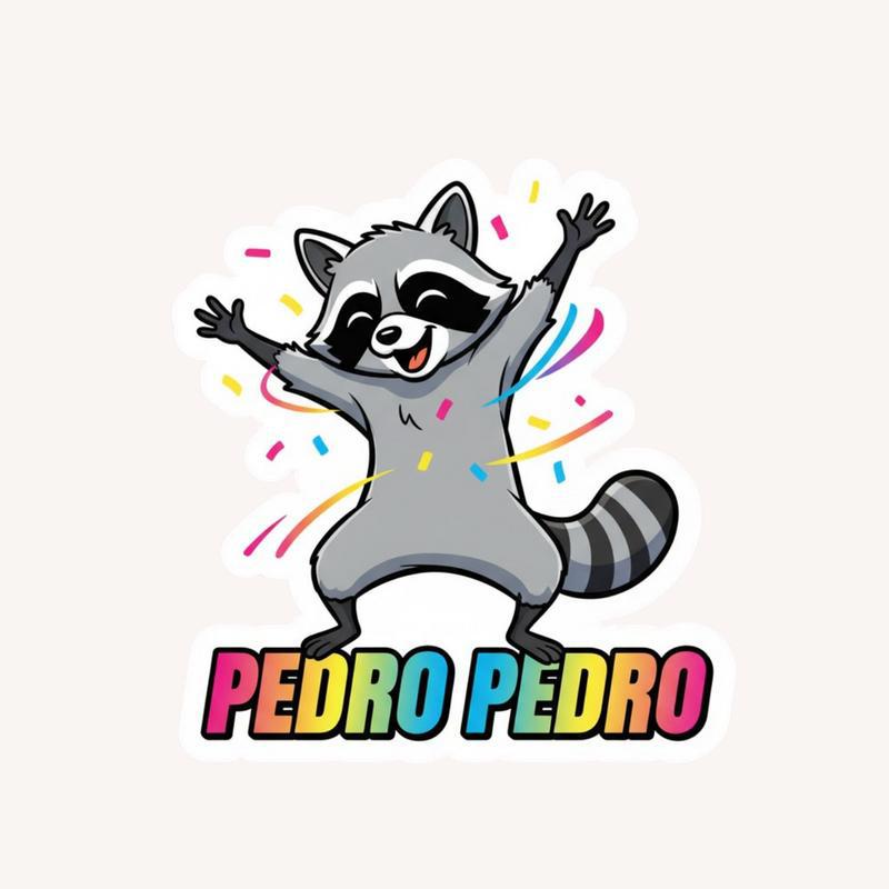 Dancing Pedro Raccoon Sticker - Raccsy