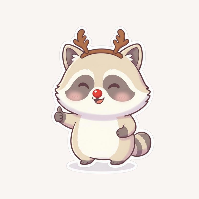 Pedro Racoon Icon Pedro Raccoon Pastel Tulip Sticker - Raccsy
