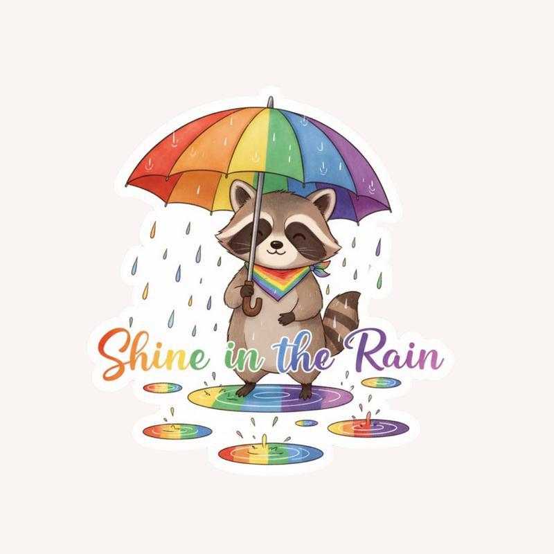 Pride Raccoon Artist Sticker