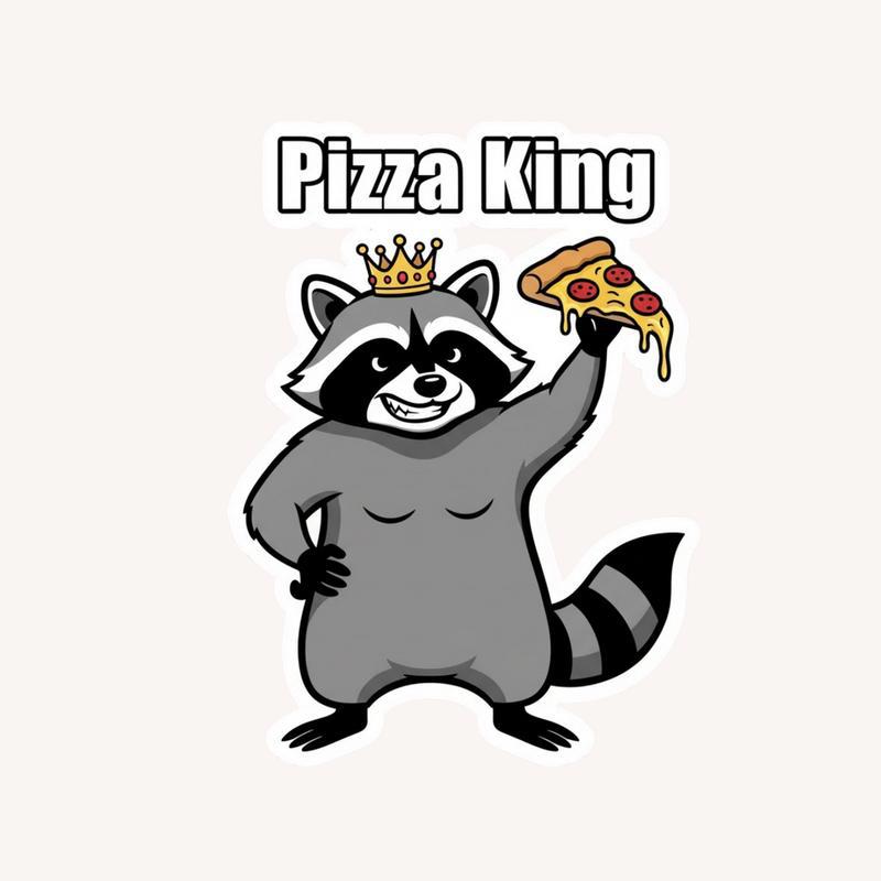 Raccoon Pizza Meme Royalty Sticker - Raccsy