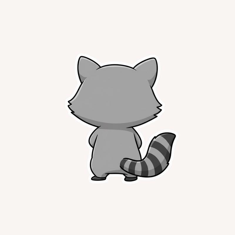 Sarcastic Raccoon Nope Energy Sticker - Raccsy