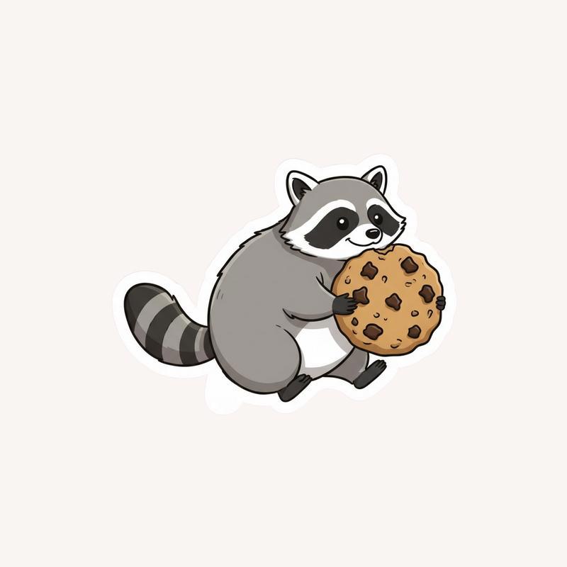 Snack Raccoon Cookie Thief Sticker - Raccsy AU
