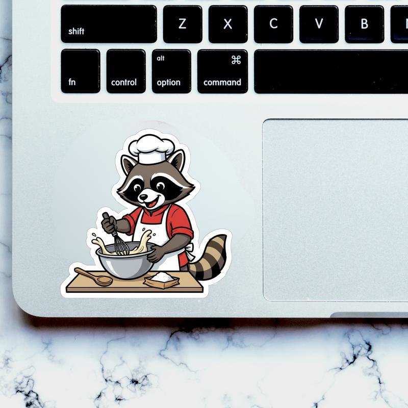 Chef Apron Pedro Raccoon Sticker