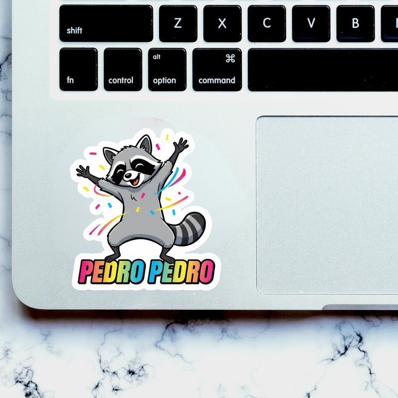 Dancing Pedro Raccoon Sticker