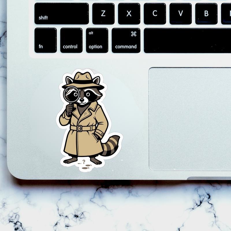 Detective Pedro Raccoon Sticker Detective Pedro Raccoon Sticker