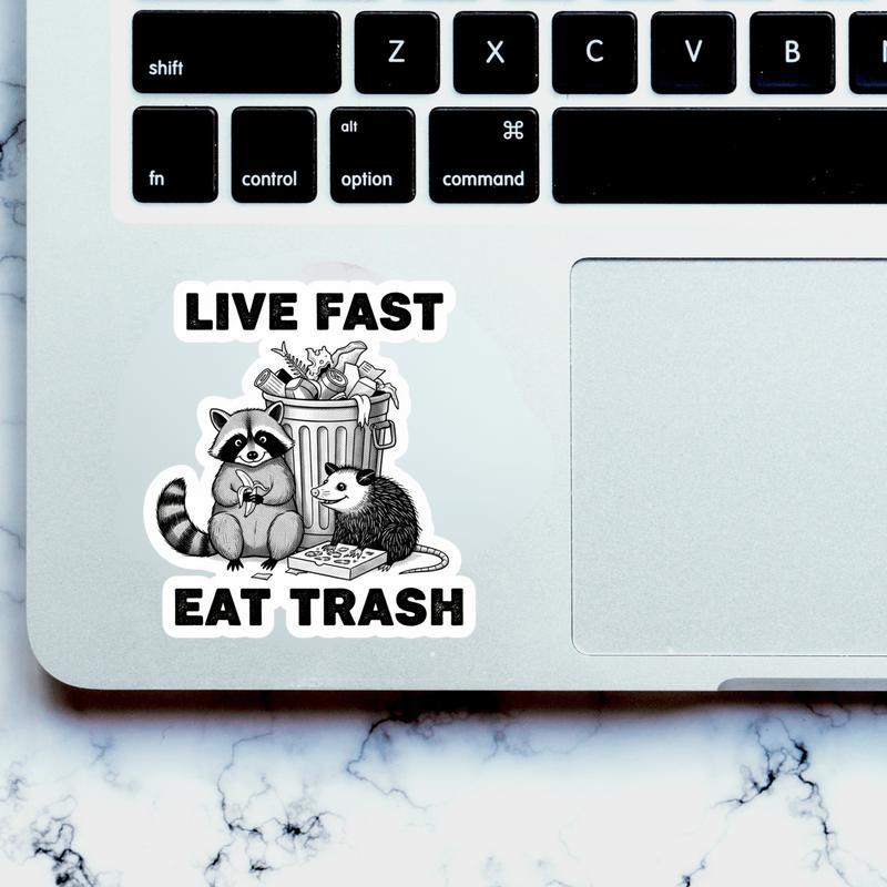 Live Trash, Eat Trash Raccoon And Possum Sticker