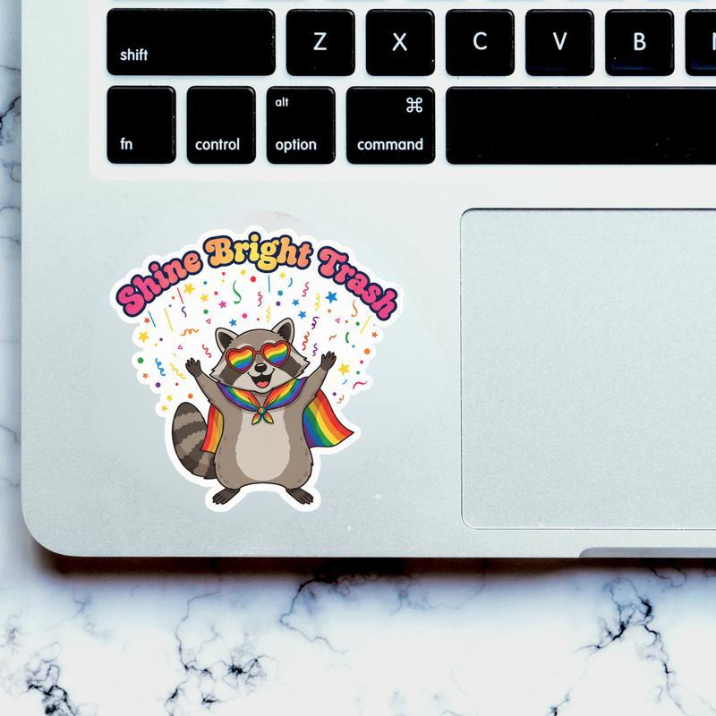 Pride Raccoon Space Explorer Sticker