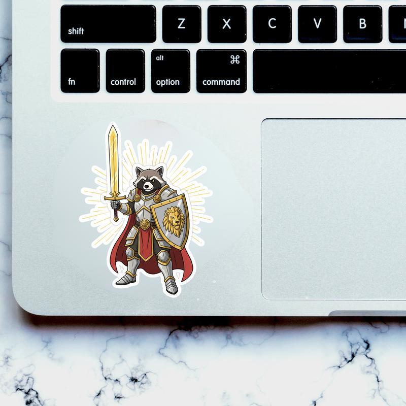 Raccoon DnD Paladin Knight Sticker
