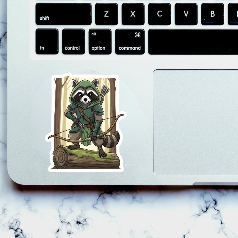Raccoon DnD Ranger Sticker