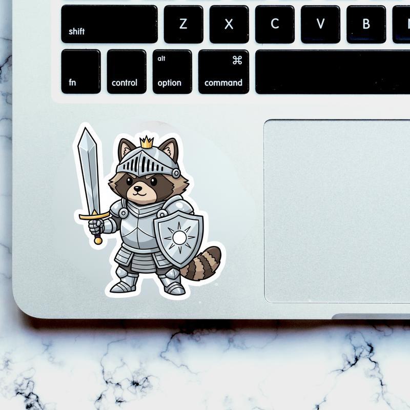 Raccoon Dog Knight Sticker