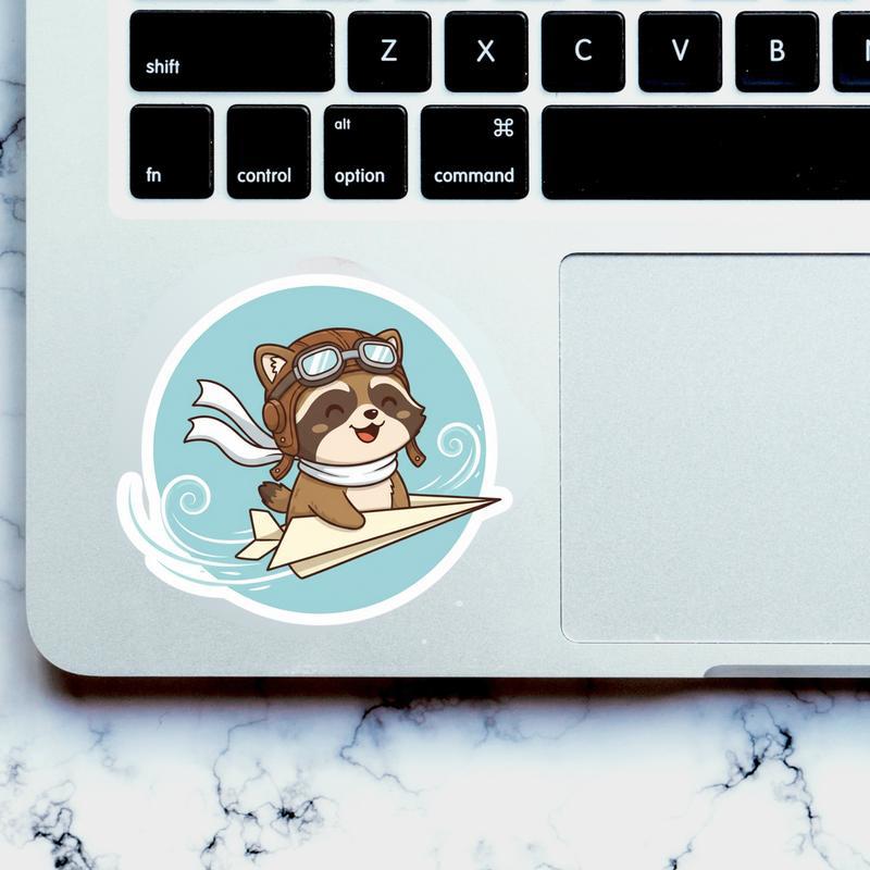 Raccoon Dog Pilot Sticker