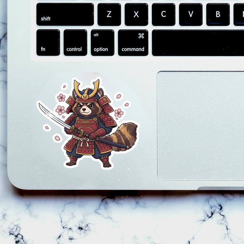 Raccoon Dog Samurai Sticker Raccoon Dog Samurai Sticker