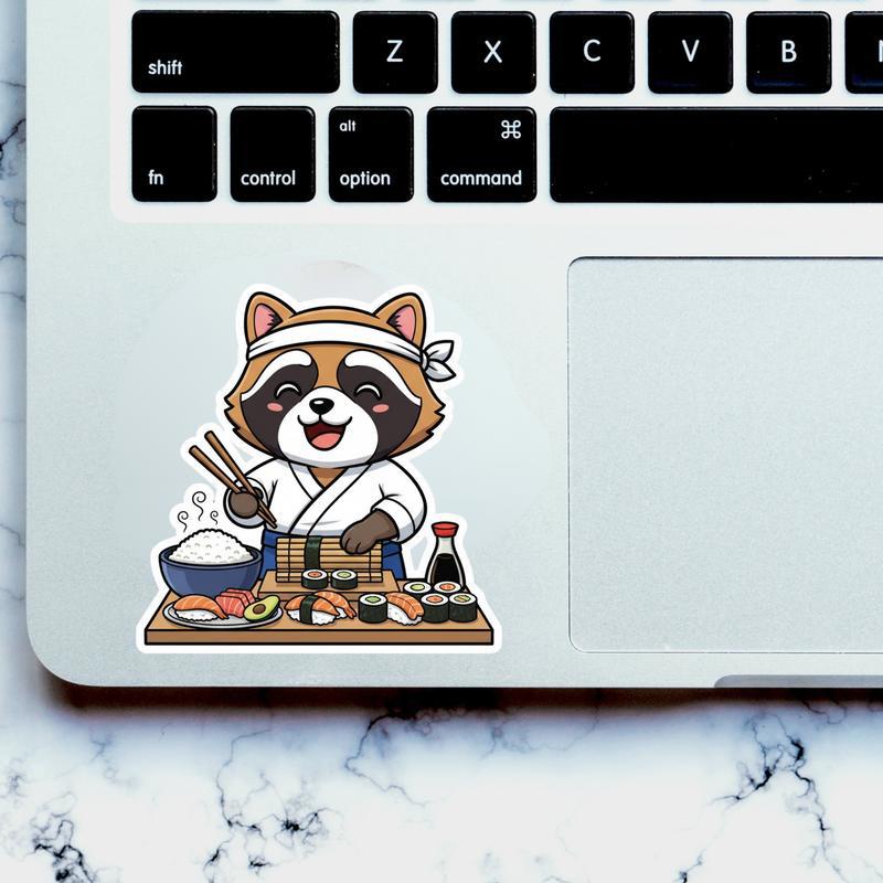 Raccoon Dog Sushi Master Sticker Raccoon Dog Sushi Master Sticker