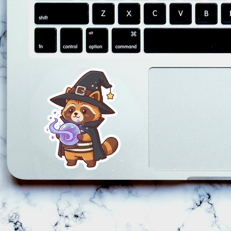 Raccoon Dog Witchy Vibes Sticker