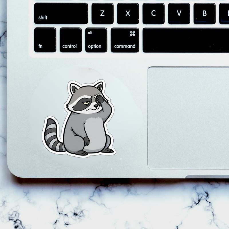 Sarcastic Raccoon Facepal Sticker Sarcastic Raccoon Facepal Sticker