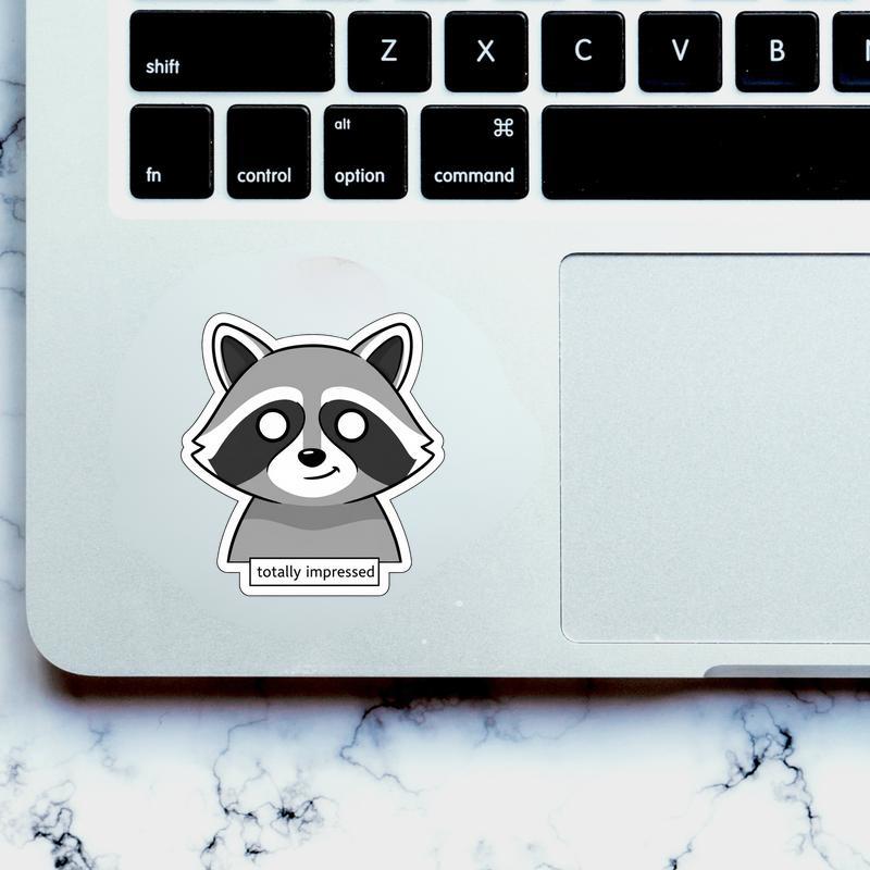 Sarcastic Raccoon “Totally Impressed” Sticker Sarcastic Raccoon “Totally Impressed” Sticker