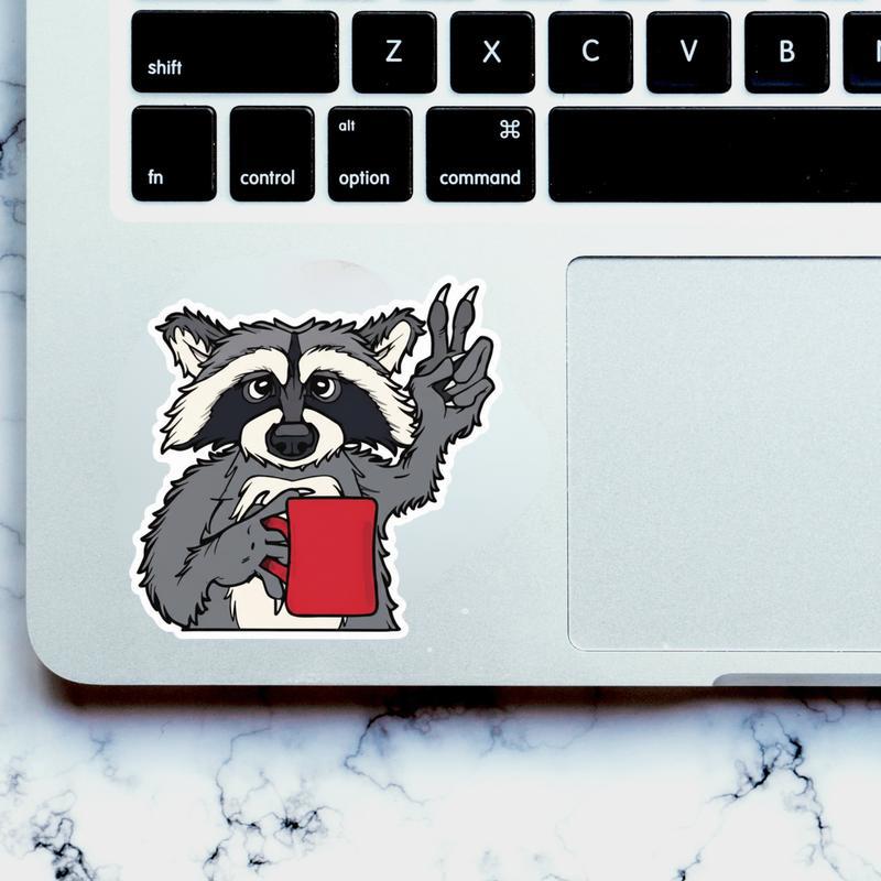 Trash Raccoon CoffeeTrash Raccoon Coffee Sticker