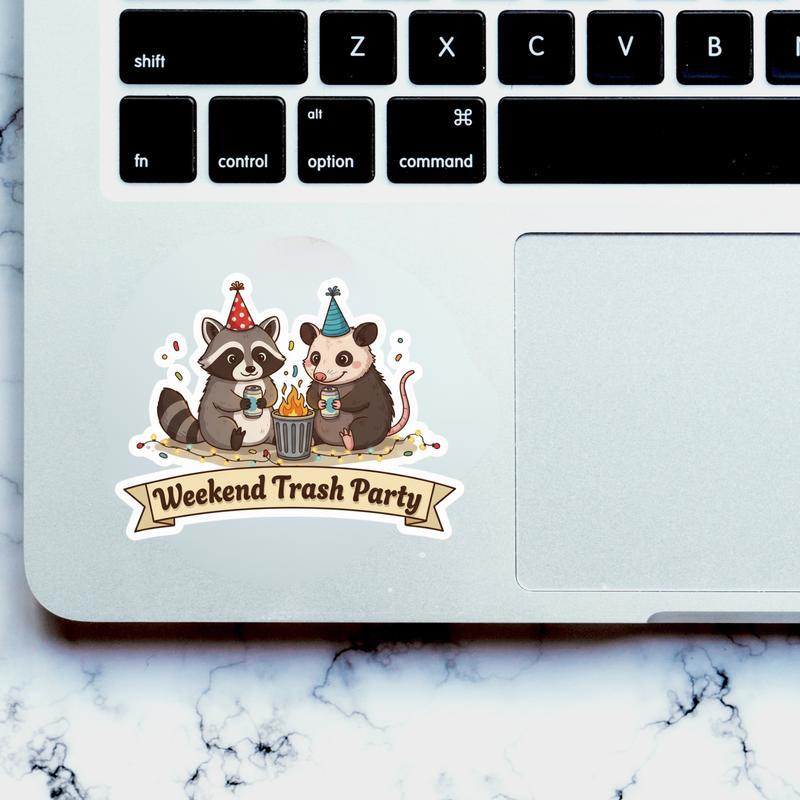Weekend Trash Party Raccoon And Possum Sticker Weekend Trash Party Raccoon And Possum Sticker