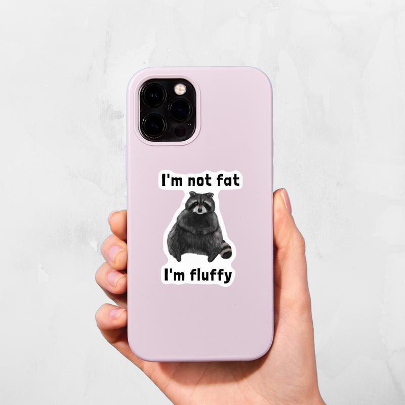 Fat Raccoon, I'm Not Fat Sticker