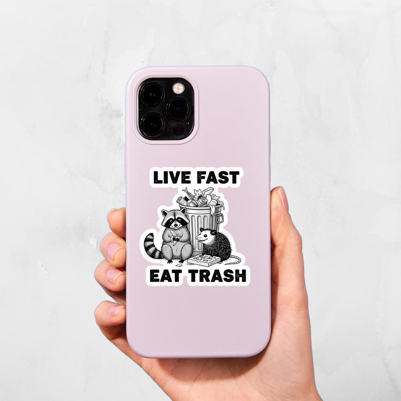 Live Trash, Eat Trash Raccoon And Possum Sticker