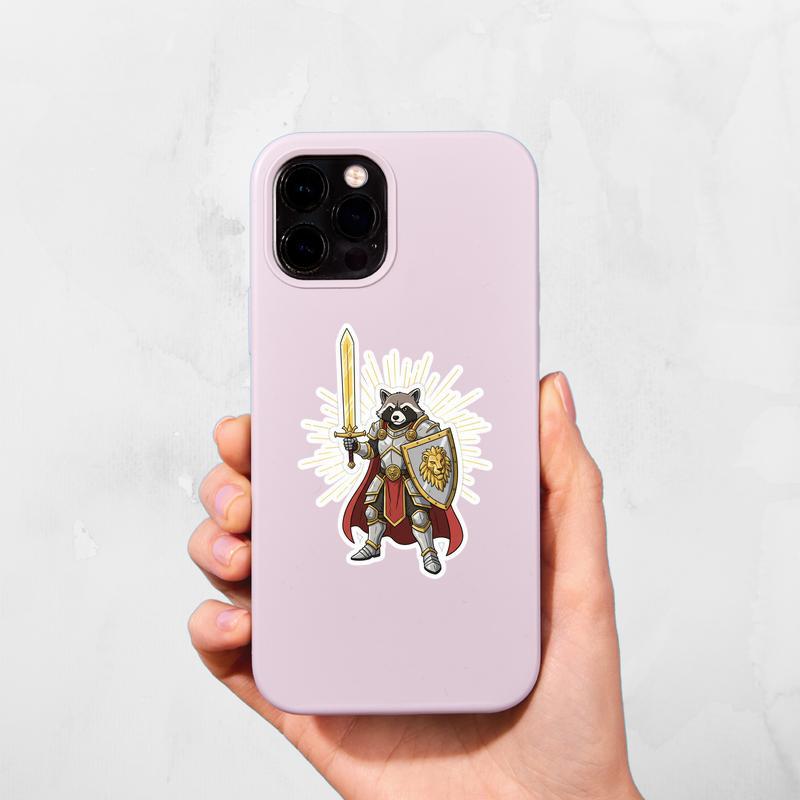 Raccoon DnD Paladin Knight Sticker