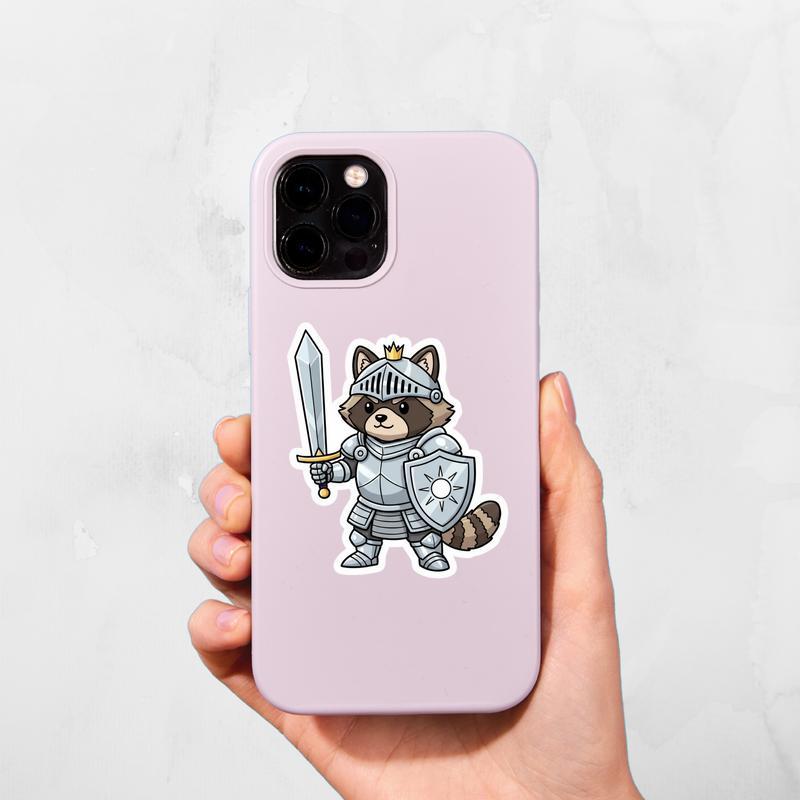 Raccoon Dog Knight Sticker