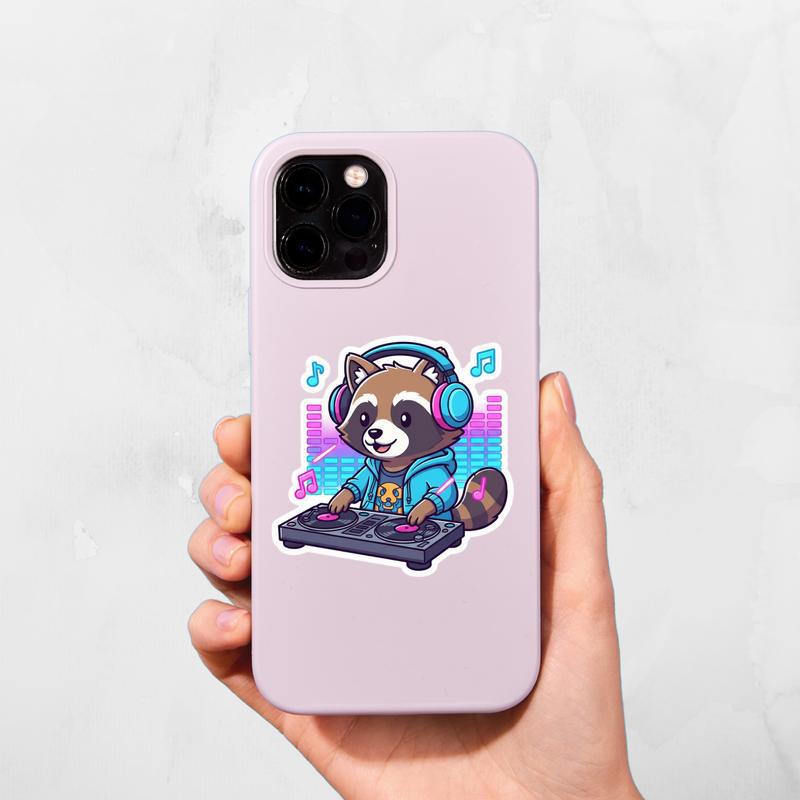 Raccoon Dog Music DJ Sticker