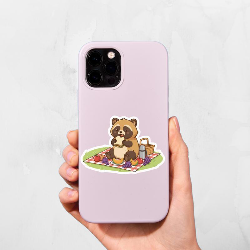 Raccoon Dog Picnic Sticker