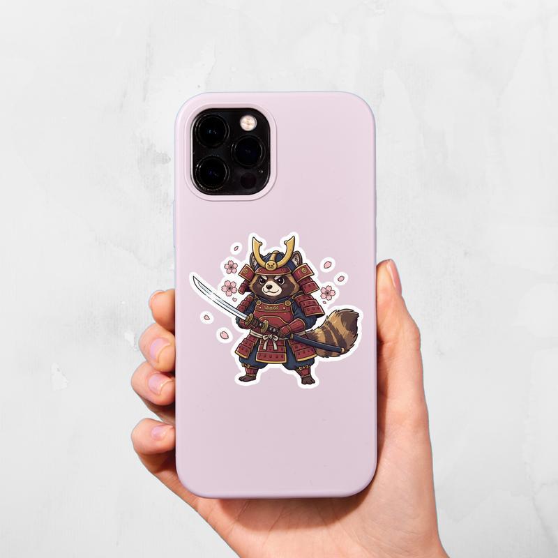 Raccoon Dog Samurai Sticker Raccoon Dog Samurai Sticker