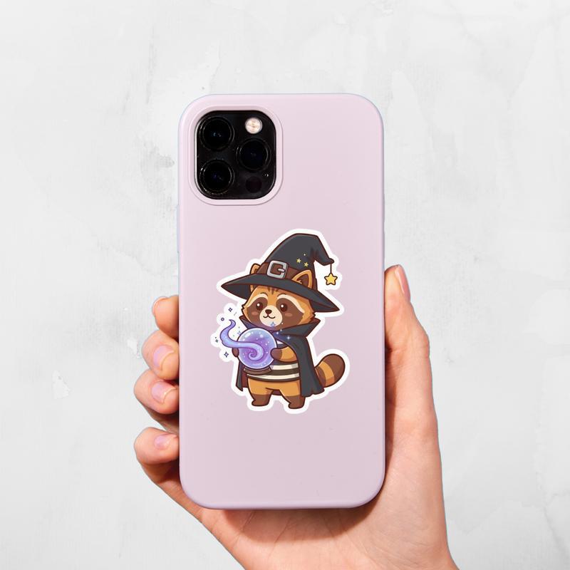 Raccoon Dog Witchy Vibes Sticker