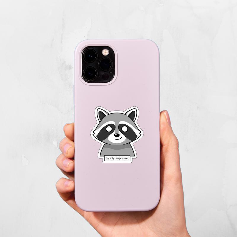 Sarcastic Raccoon “Totally Impressed” Sticker Sarcastic Raccoon “Totally Impressed” Sticker