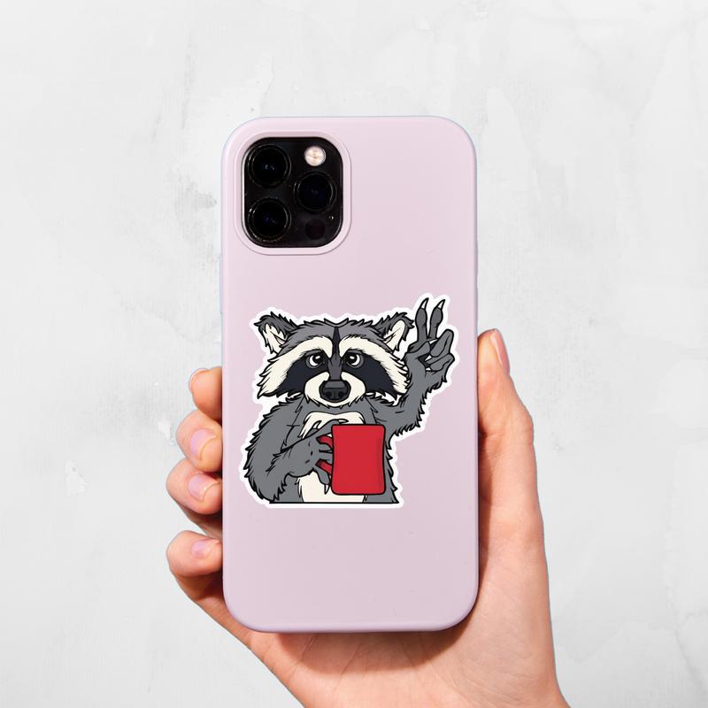 Trash Raccoon CoffeeTrash Raccoon Coffee Sticker