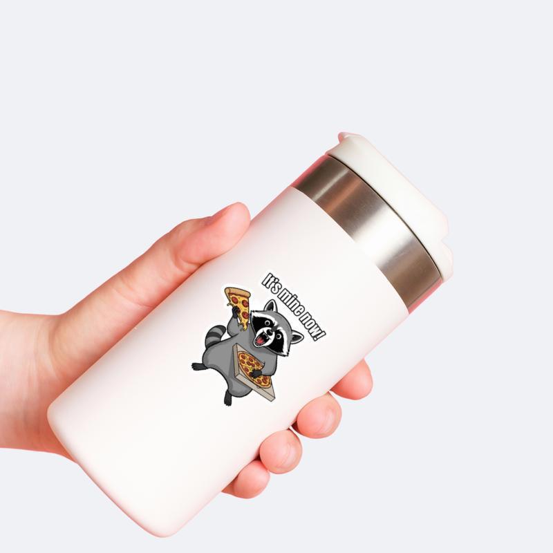 Funny Raccoon Pizza Meme Sticker Funny Raccoon Pizza Meme Sticker