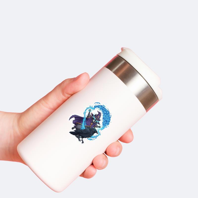 Raccoon DnD Crow Companion Sticker Raccoon DnD Crow Companion Sticker