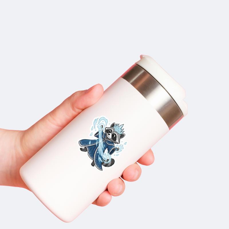Raccoon DnD Sorcerer Of Ice Sticker Raccoon DnD Sorcerer Of Ice Sticker