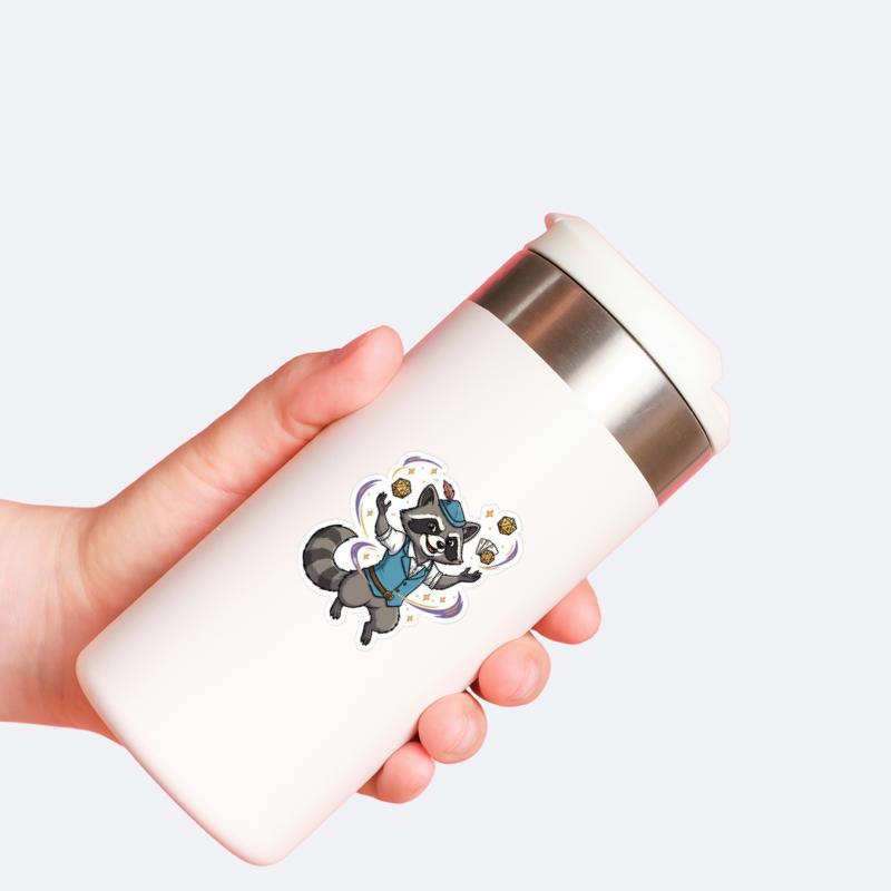 Raccoon DnD Trickster Sticker Raccoon DnD Trickster Sticker