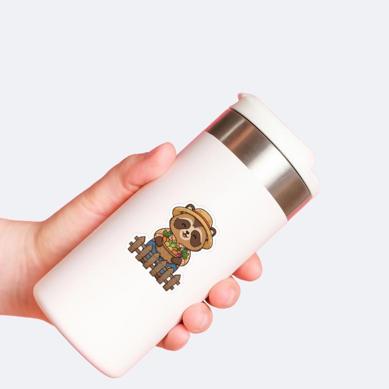 Raccoon Dog Farmer Sticker
