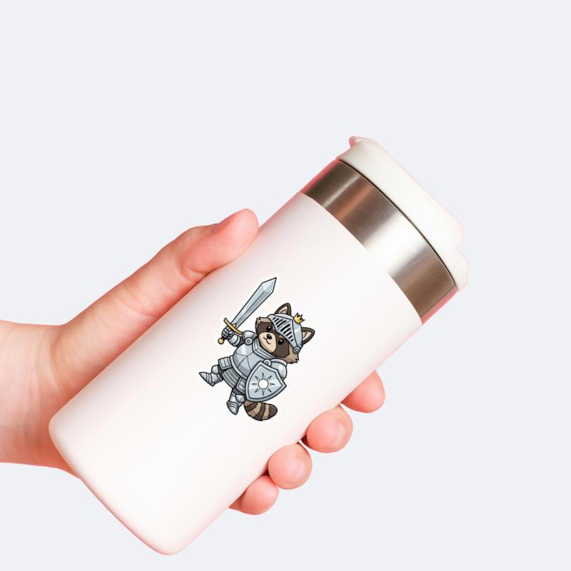 Raccoon Dog Knight Sticker